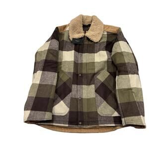 R20 RAG & BONE Men's Lane Wool Jacket Plaid Green XL